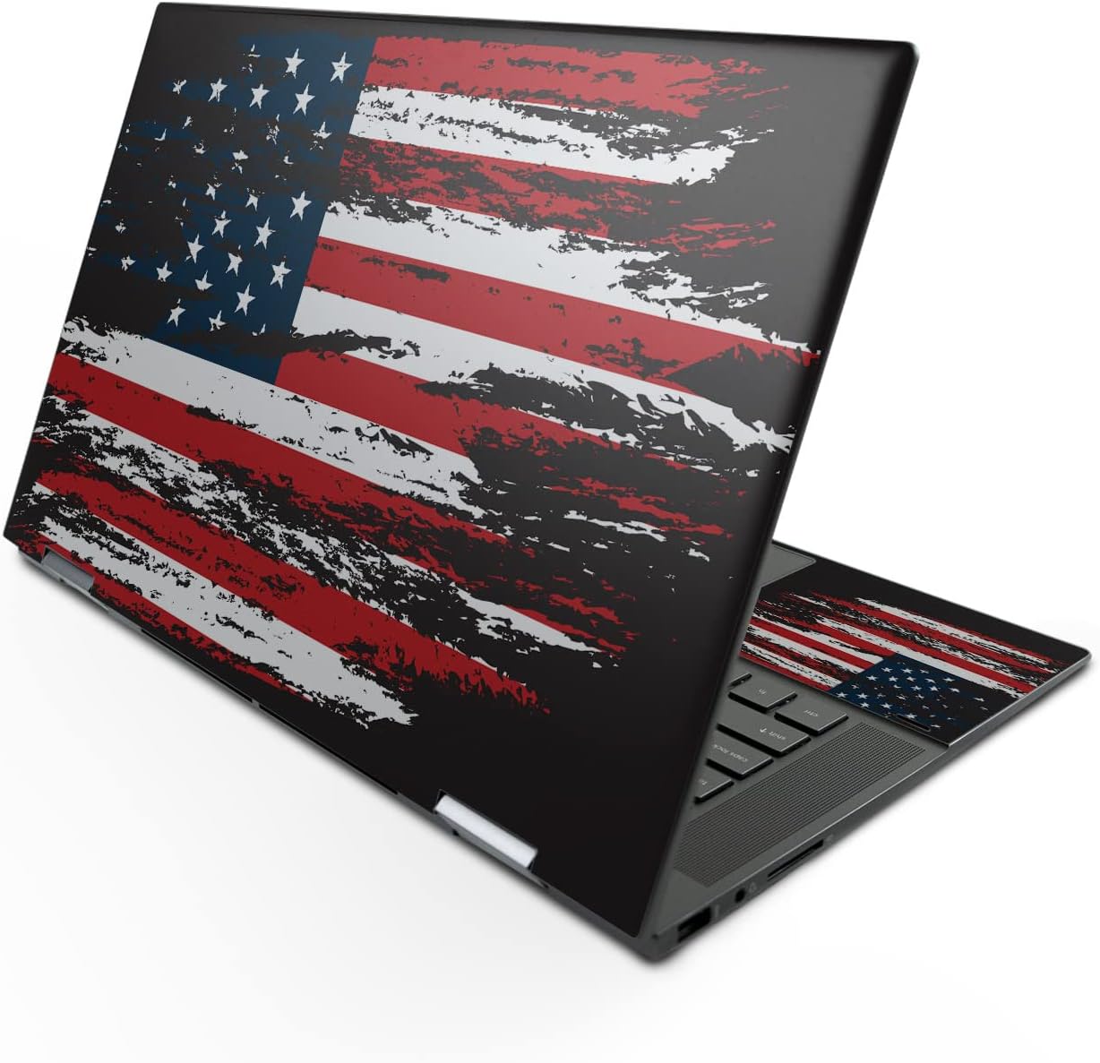 MightySkins Skin Compatible with HP Envy x360 15" (2022) - Tattered Flag | Protective, Durable, and Unique Vinyl Decal wrap Cover | Easy to Apply, Remove, and Change Styles | Made in the USA