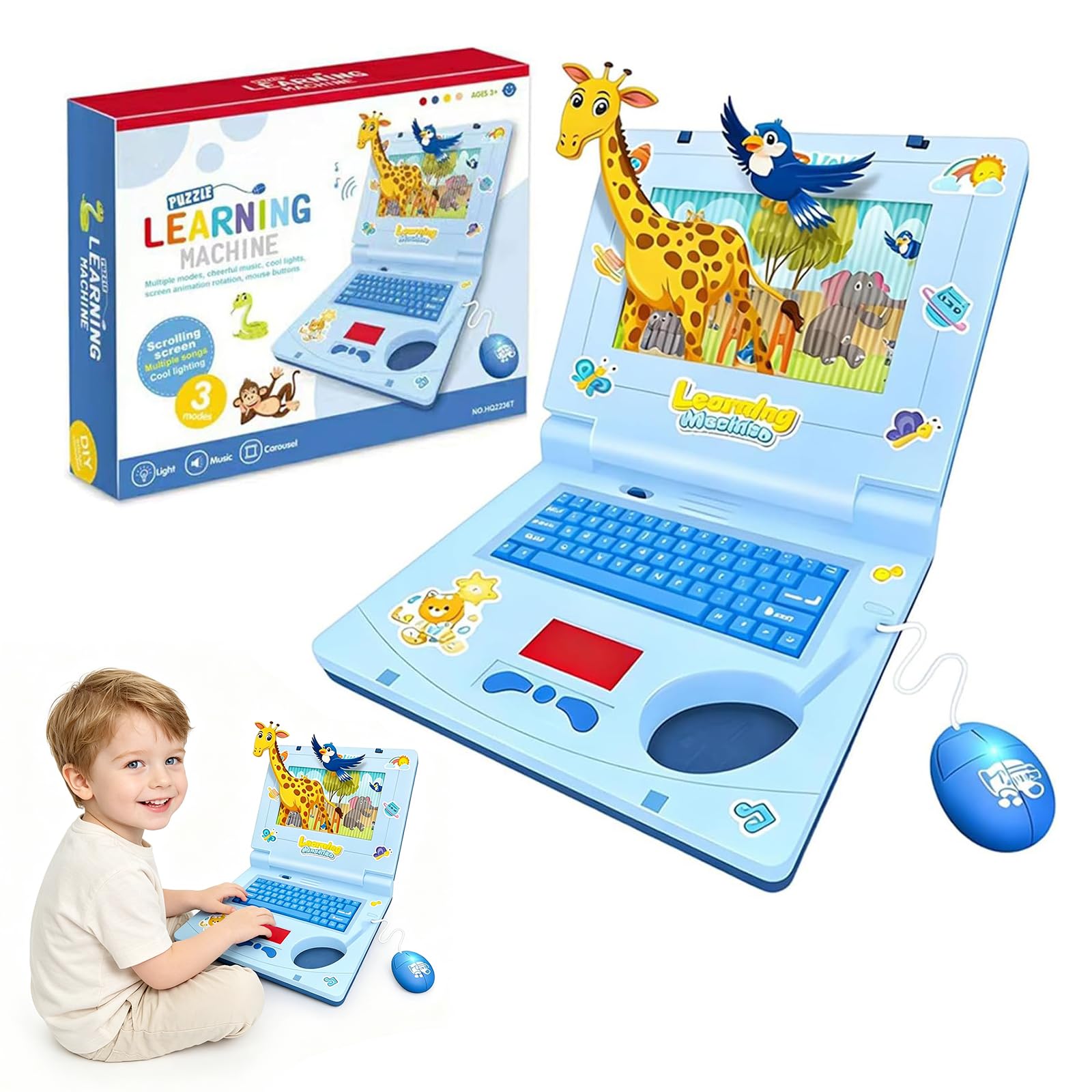 Interactive Toy Laptop for Kids,Preschool Learning Computer with Lights, Sounds & Educational Games,Fun Activity Center That Teaches Letters, Numbers, Shapes & More,Perfect Early Learning Gift