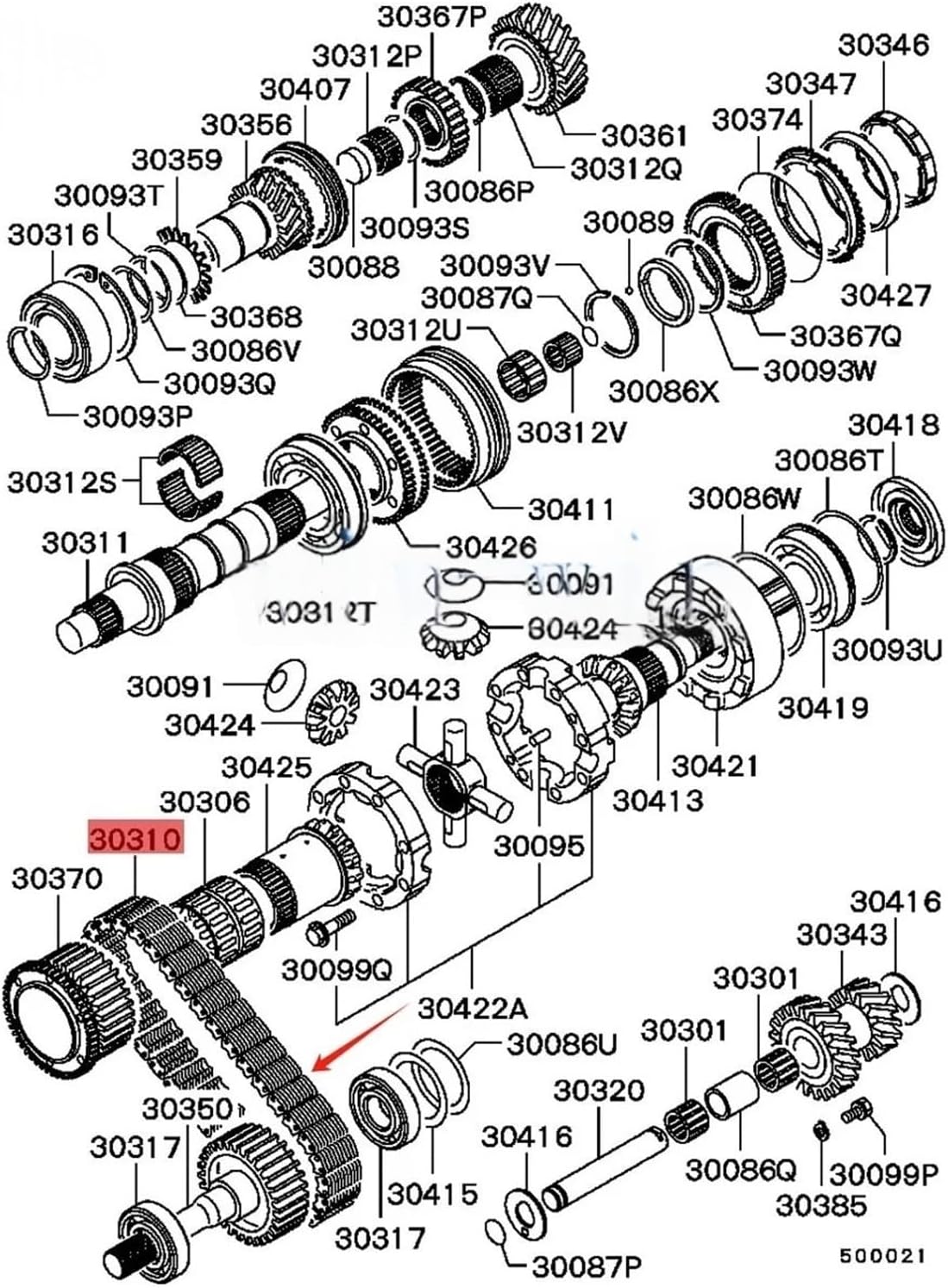 35 Links Transfer Case Output Shaft Drive Chain MB886422 Fit For Mitsubishi Pajero Montero Sport Challenger Triton L200 L300 L400