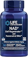 Life Extension NAD+ Cell Regenerator & Resveratrol Elite - 300mg NR, Trans-Resveratrol, Quercetin, Fisetin for Healthy Aging & Heart Health, 30 Veg Caps