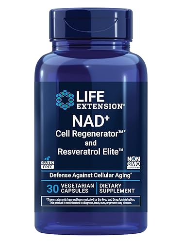 Extensión de Vida NAD+ Regenerador Celular y Resveratrol Elite, NIAGEN ribosido de niacina, Trans-resveratrol, quercetina, Fisetina, para Longevidad, Energía y Estrés Oxidativo, 30 Cápsulas Vegetarianas