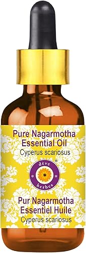 Deve Herbes - Aceite esencial puro de nagarmotha con cuentagotas de vidrio, 0.2 fl oz (0.16 oz)