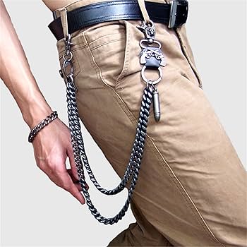 Jean Chain Men's Skull Black Gun Color Wallet Chain Cycling