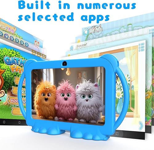 Miniatura 3 de Tablet para niños de 7 pulgadas para niños y niñas, tabletas Android para niños, 4 GB RAM 32 GB ROM, tableta para niños pequeños, WIFI Bluetooth,