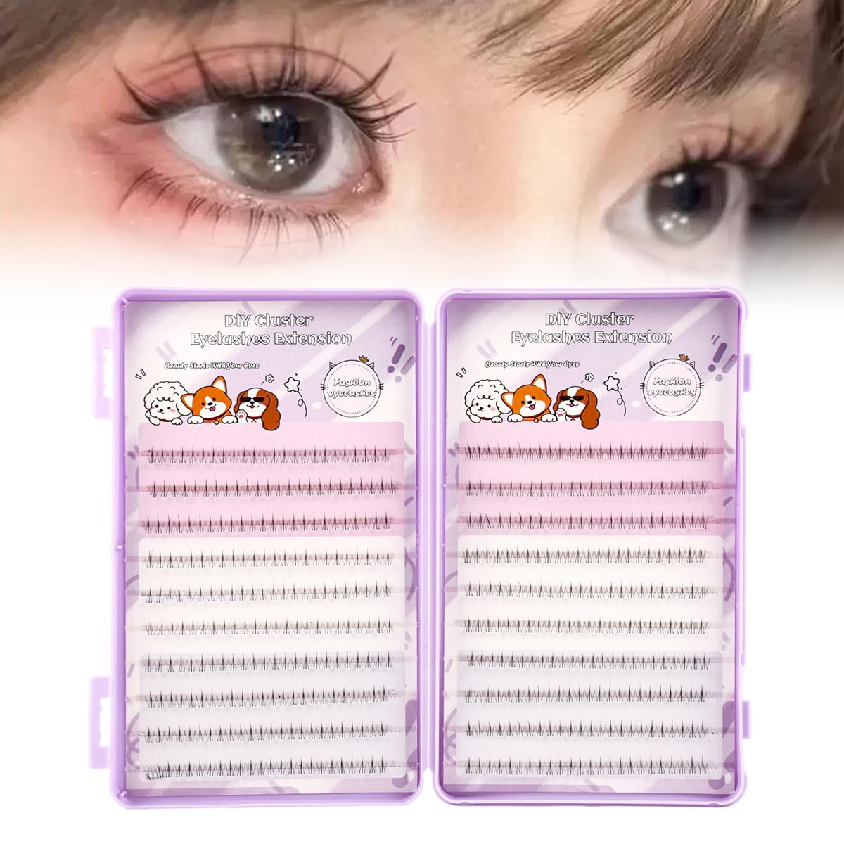MAYCREATE® 240 Pcs Pre-glued Individual Bottom Lashes, Natural Underlash Clusters, Self Adhesive False Eyelash Clusters with Tweezer, Pre Cut Short Wispy Lash Extensions for Daily Makeup-picture-36