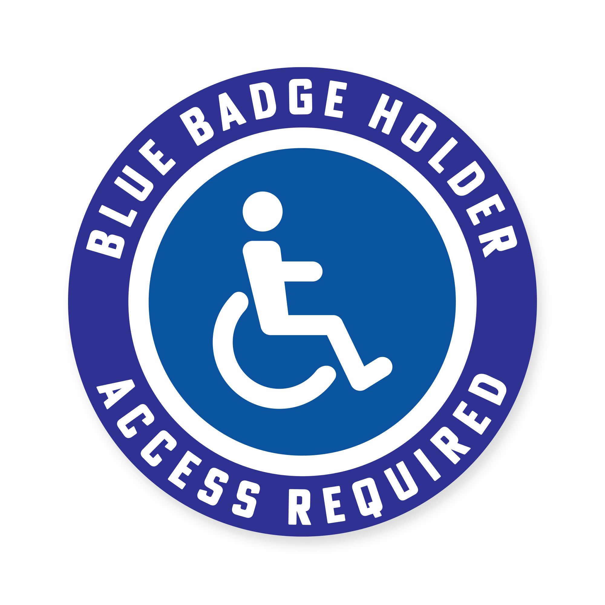 Sport Merchandise Blue Badge Holder Car Sticker Round 10Cm – Premium 3M Vinyl Disability Decal, Disabled Driver & Passenger Awareness Sign, Hidden Disability Window Sticker, Weatherproof Bubble-Free, Made In Uk (C)
