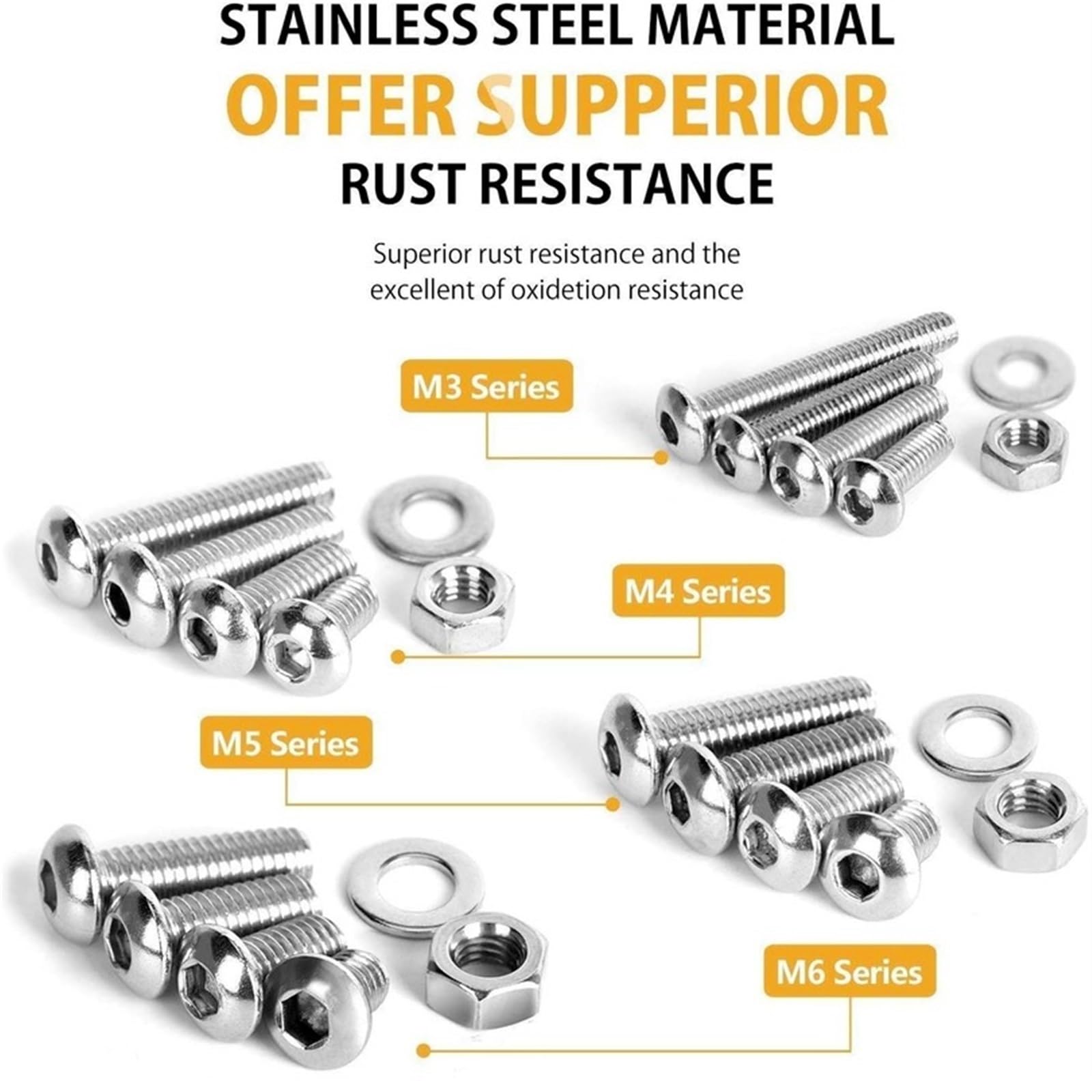 Viti Per Lamiera Set 450 A Testa Lente In Acciaio Inox - Assortimento Viti Per Lamiera Set 450 A Testa Lente In Acciaio Inox - Assortimento