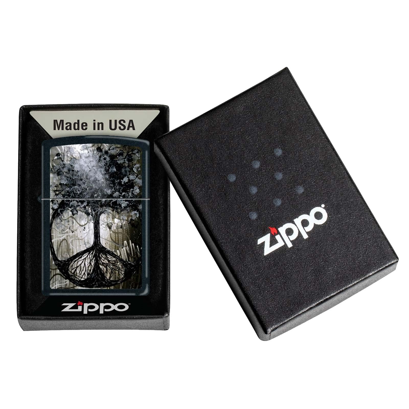 Amazon.com: Tree of Peace Black Matte Zippo Refillable Windproof