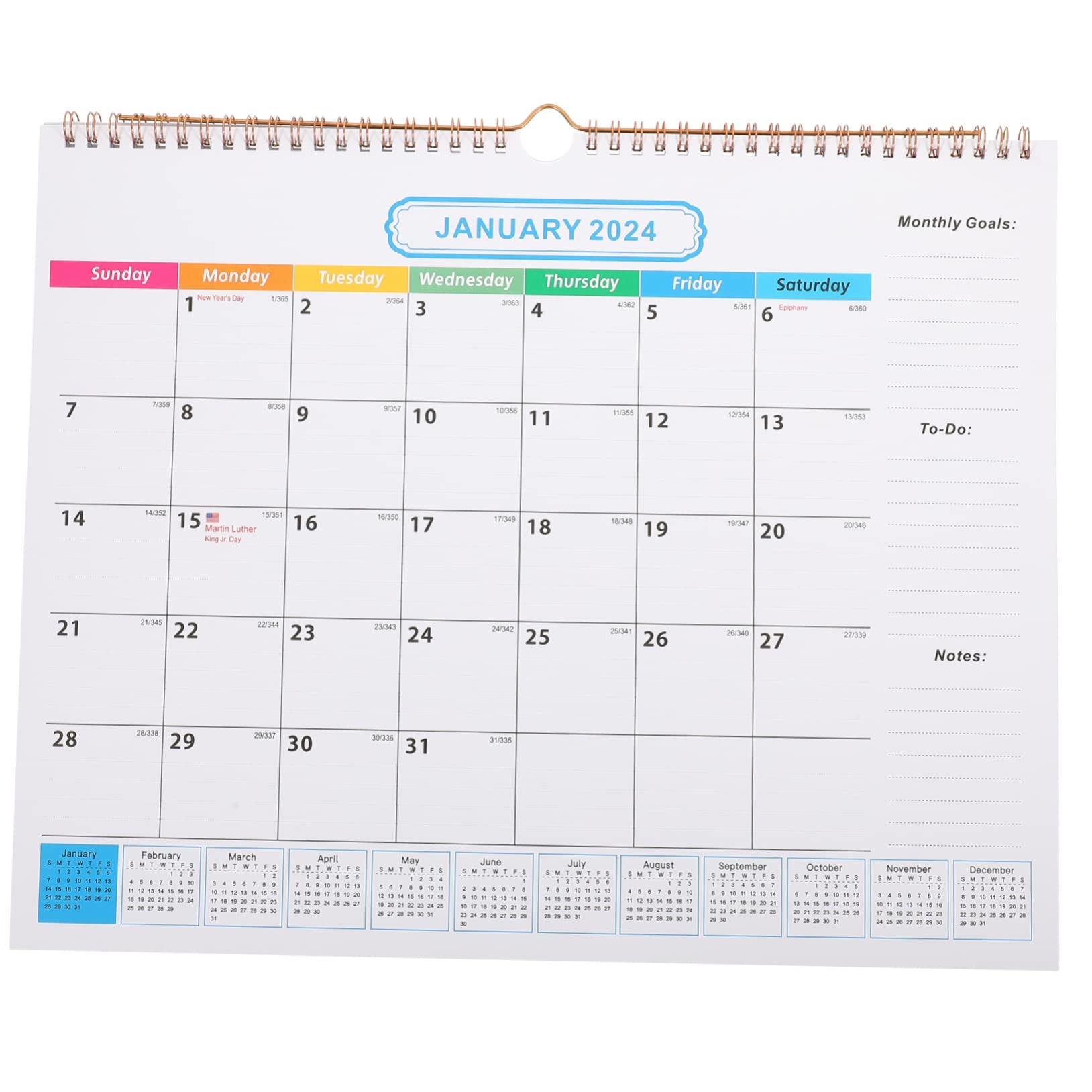 STOBOK 5stücke Tearable Monatskalender Wandkalender Mit Spiralbindung Für Zuhause Monate Praktischer Terminplaner Für Familie Und Büro