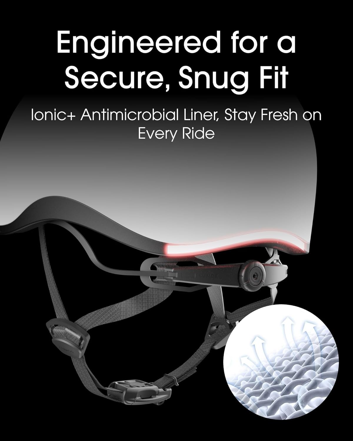 Lumos Nyxel helmet being charged via USB-C cable