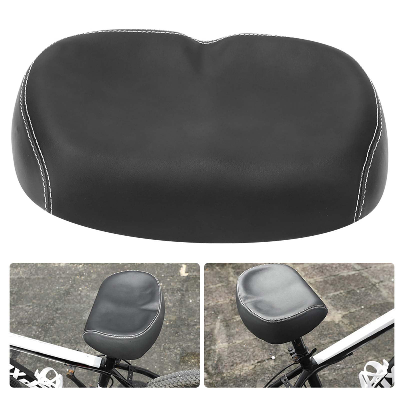 Sillín de Bicicleta Sin Nariz Asientos de Bicicleta para Hombres Negro Ensanchar Sin Asiento de Bicicleta Nasal Reemplazo de Sillín Ciclismo Sory para Bicicleta
