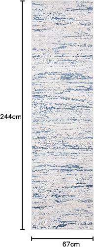 Miniatura 54 de SAFAVIEH Amelia Collection - Alfombra de área de 9 x 12 pies, gris y azul marino, diseño abstracto moderno, no desprende pelusa y de fácil cuidado