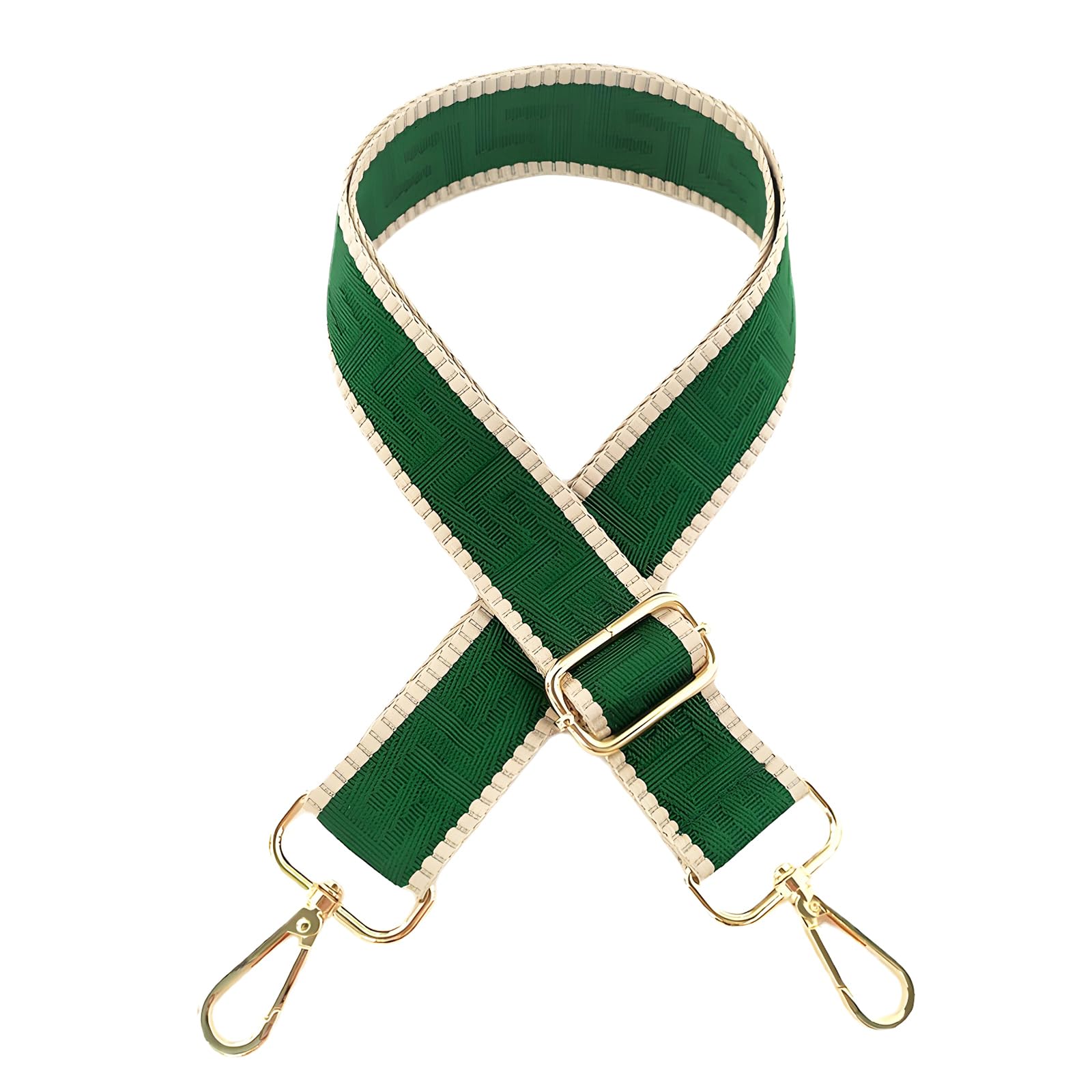 Long Keeper Wide Bag Strap - Adjustable Replacement Shoulder Strap Handbag Shoulder Bag Strap Guitar Style Cross Body Strap for Purse Shoulder Bag Long Bag (Solid Green)