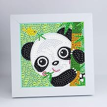 DonElton Diamond Painting Complete DIY Kit – 5D Diamond Painting Kit with Wooden Frame 15 x 15 cm – Creative Crafts – Educational Gift