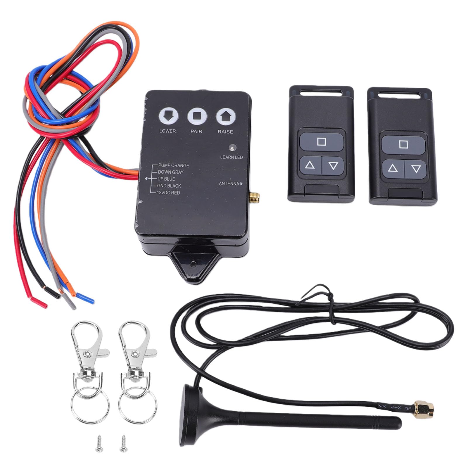 KIMISS Pompa Idraulica con Telecomando Wireless per Rimorchio Ribaltabile 12V IP67 100 Piedi 3 Fili 4