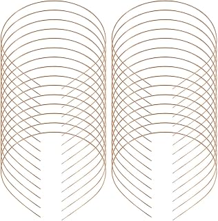Lawie 30 Pack Bulk Golden Thin Plain Blank Copper Plated Wire Metal Headbands 1.2MM Skinny Men's Hair Bands, Head Clasps, Tiara Crown Hair Holders for DIY Crafting Headpiece Hair Accessories for Women