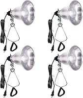 Vista 1 de Simple Deluxe Enchufe de luz de abrazadera E26 con reflector de aluminio de 5.5 pulgadas, apto para lámpara de 60 vatios de máximo