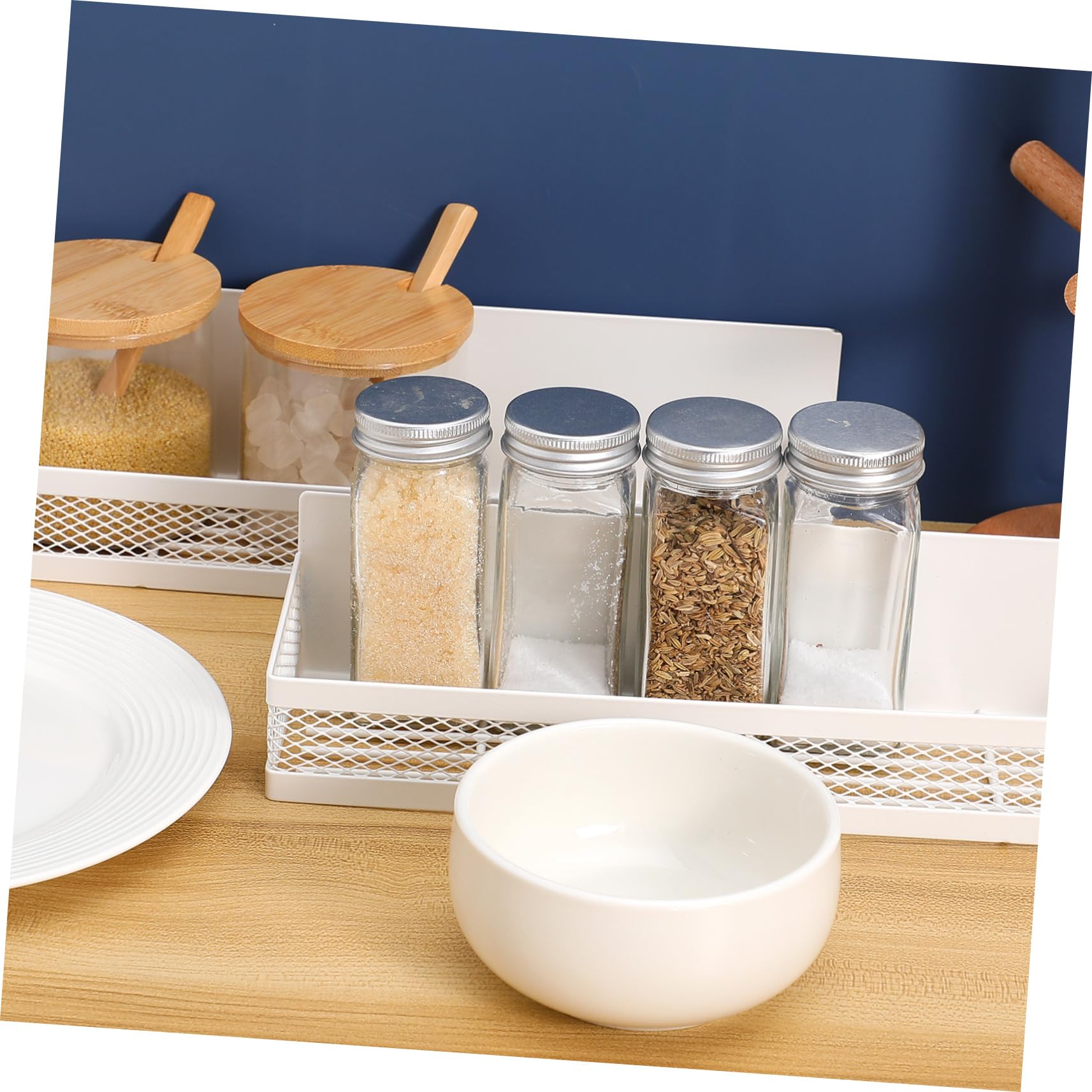 Cabilock Mensola Magnetica Versatile Per Frigorifero 2 Pezzi Porta Spezie Con Ganci Per Cucina E Bagno Organizer Magnetico Per Frigorifero