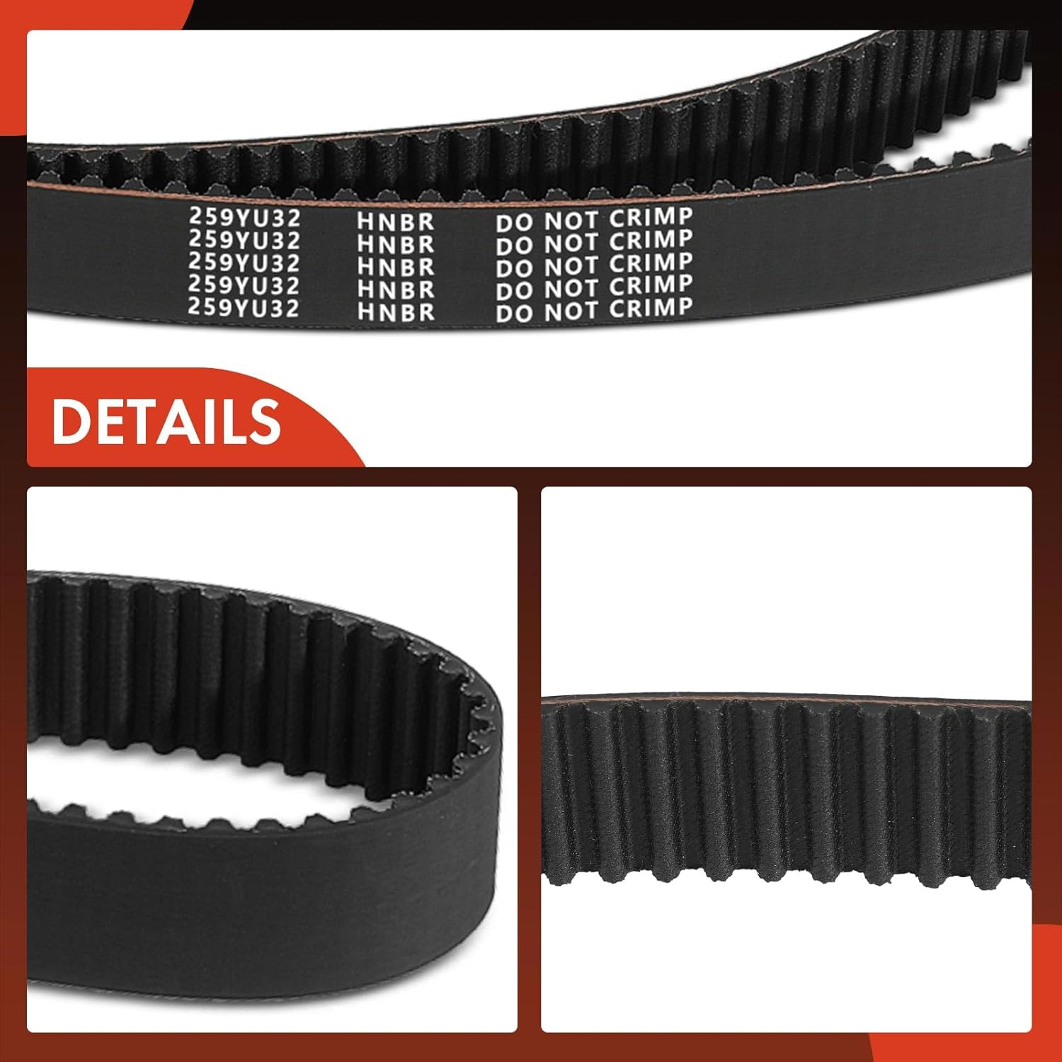 A-Premium Engine Timing Belt Compatible with Hyundai Santa Fe 2003-2006, XG350 2002-2005 & Kia Sorento 2003-2006, Sedona 2002-2005, Amanti 2004-2006, 3.5L
