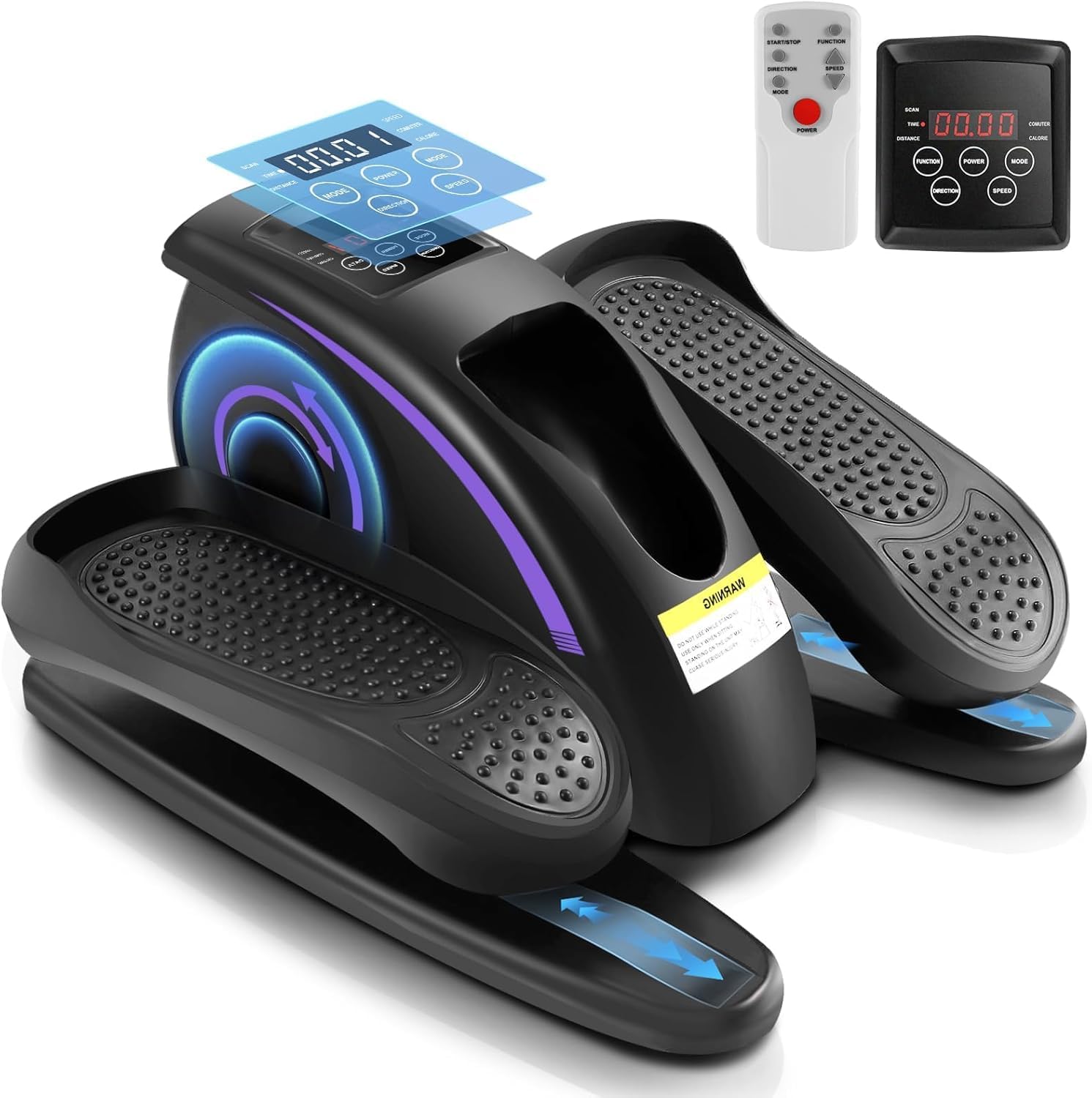 Under Desk Elliptical Machine, Electric Seated Pedal Exerciser, Mini Elliptical Machines, LCD Display Monitor, Portable Quiet Elliptical Machine, Leg Exerciser for Home