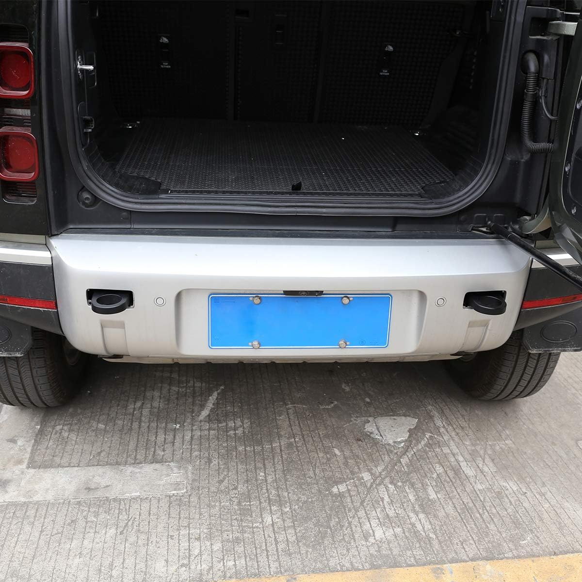 Aluminum Alloy Rear Bumper Heavy Duty Trailer Hitch Tow Hook Fit for Land Rover Defender 2020 2021 (Black)