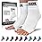 SB SOX Plantar Fasciitis Relief Socks - Ankle Brace Compression Sleeve - Arch Support for Foot Pain, Swelling, Heel Spurs - Foot Brace for Achilles Tendonitis Relief, Injury Recovery (Solid White, Large)