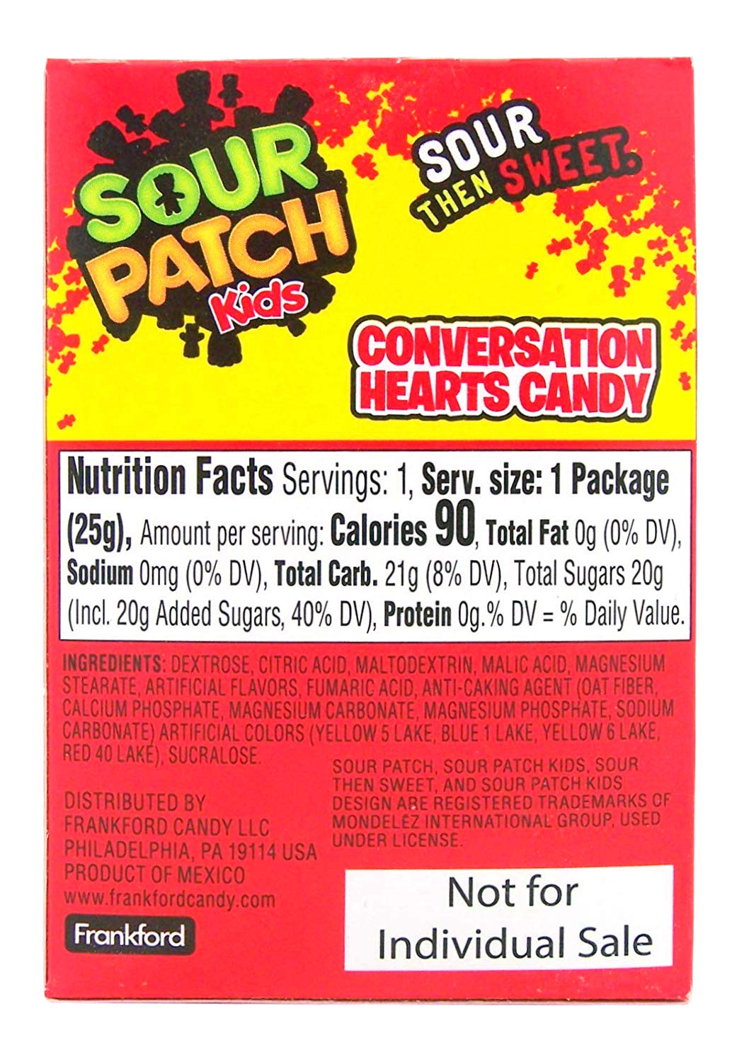 Sour Patch, Conversation Hearts, 2.6 Ounce