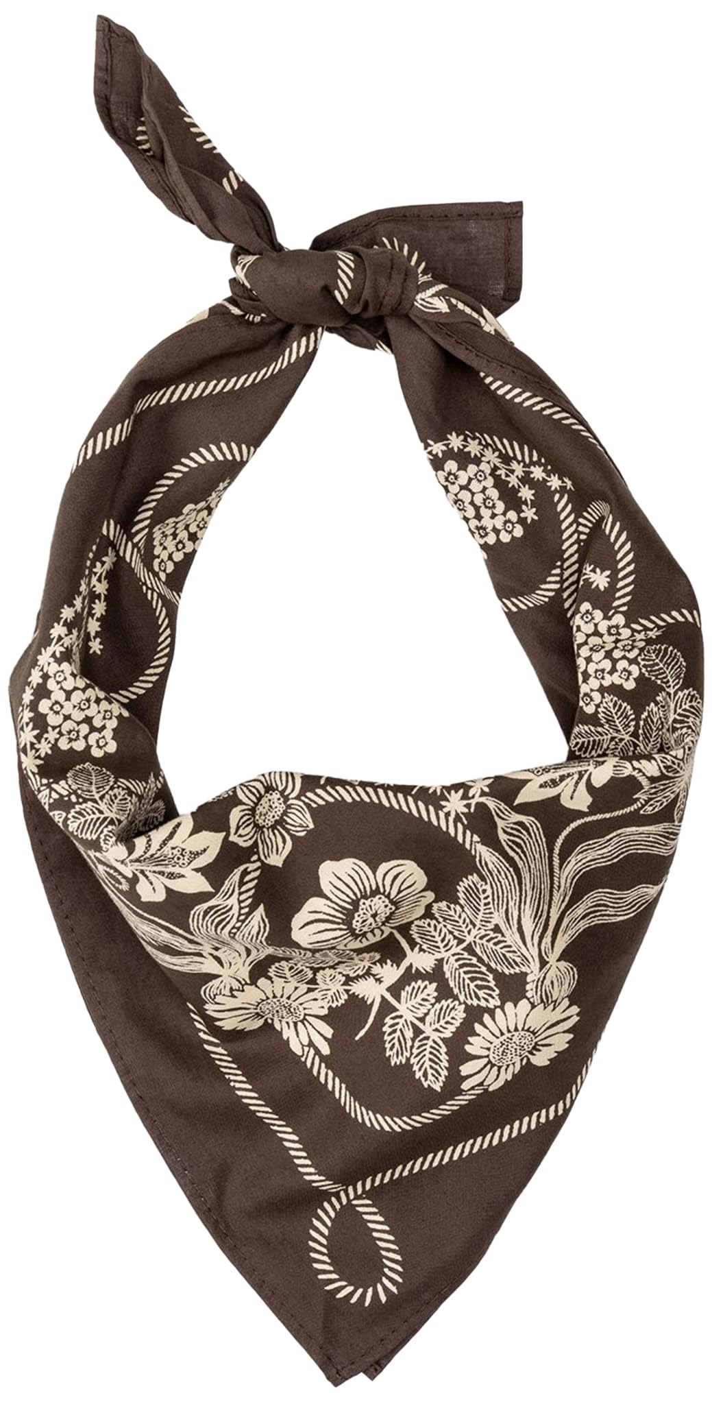 Levi's Unisex Floral Rodeo Bandana, DARK BROWN, UN