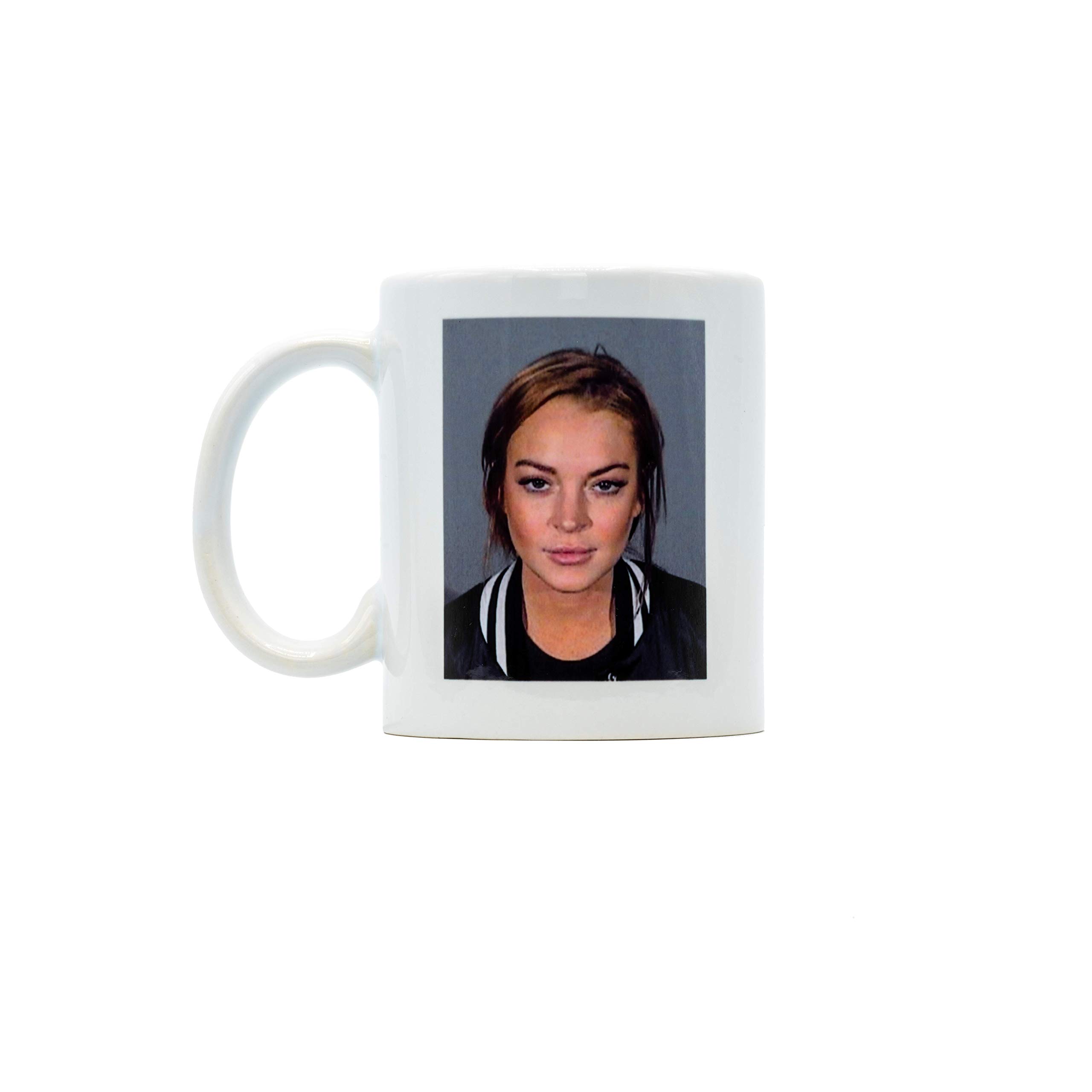 Lindsay Lohan Mugshot Mug, Ceramic Mug, Coffee Mug, Tea Mug, Novelty Mug, Celebrity Mug, Joke Mug