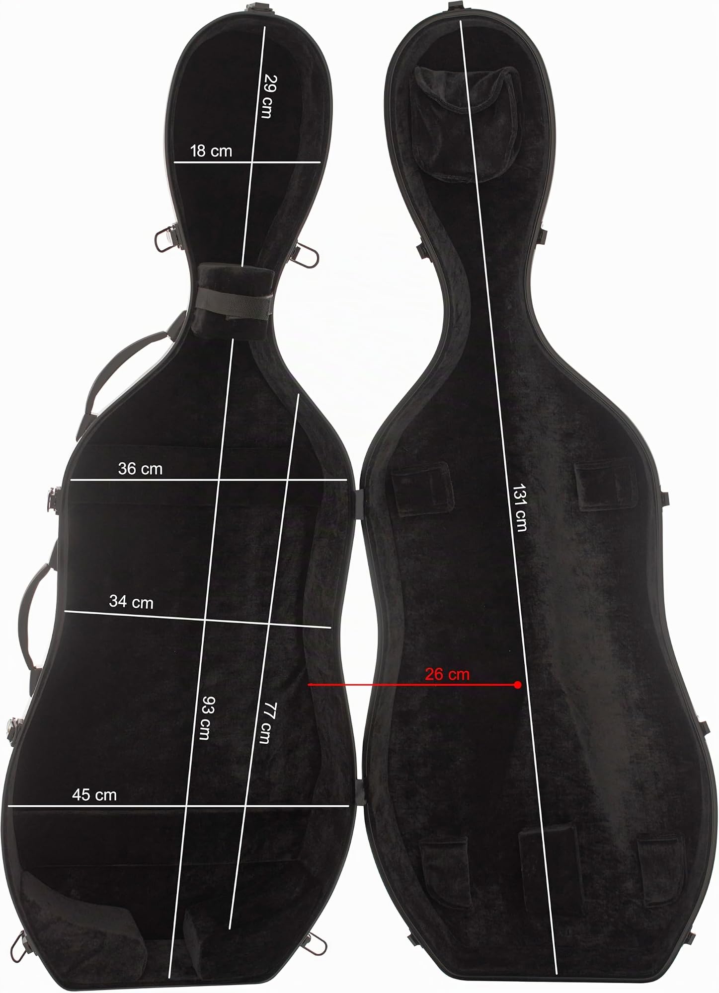Custodia per Violoncello Fiberglass 4/4 Excellent nero M-case