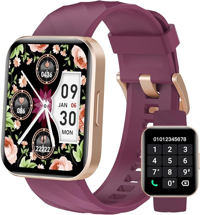 Dakofied Smartwatch con Llamadas Bluetooth,Reloj Inteligente Hombre Mujer,Smart Watch Smart Watch Pulsómetro,Monitor de Sueño,Calories,Podómetro,Impermeable IP68 Pulsera Actividad para Android iOS
