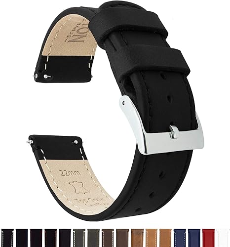 Miniatura 2 de Barton - Correa de reloj de cuero flor con liberación rápida - Ancho a elegir - 16 mm, 18 mm, 19 mm, 20 mm, 21 mm, 22 mm, 23 mm o 24 mm (0.63, 0.71,