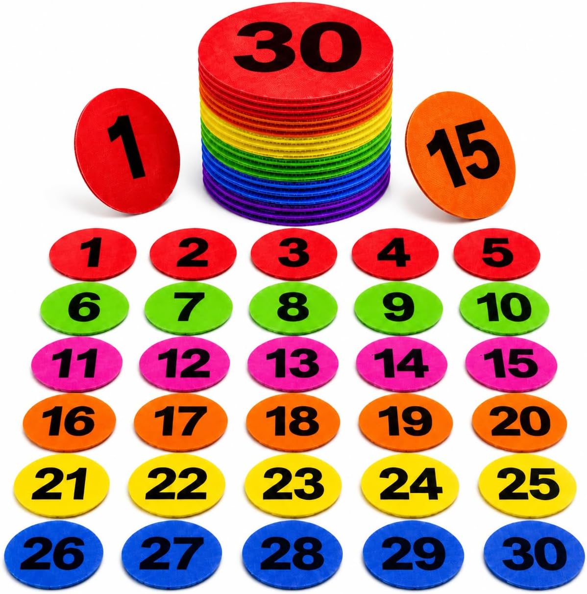 30 Pcs Carpet Dots for Classroom,5 Inch Sit Spots Floor Markers