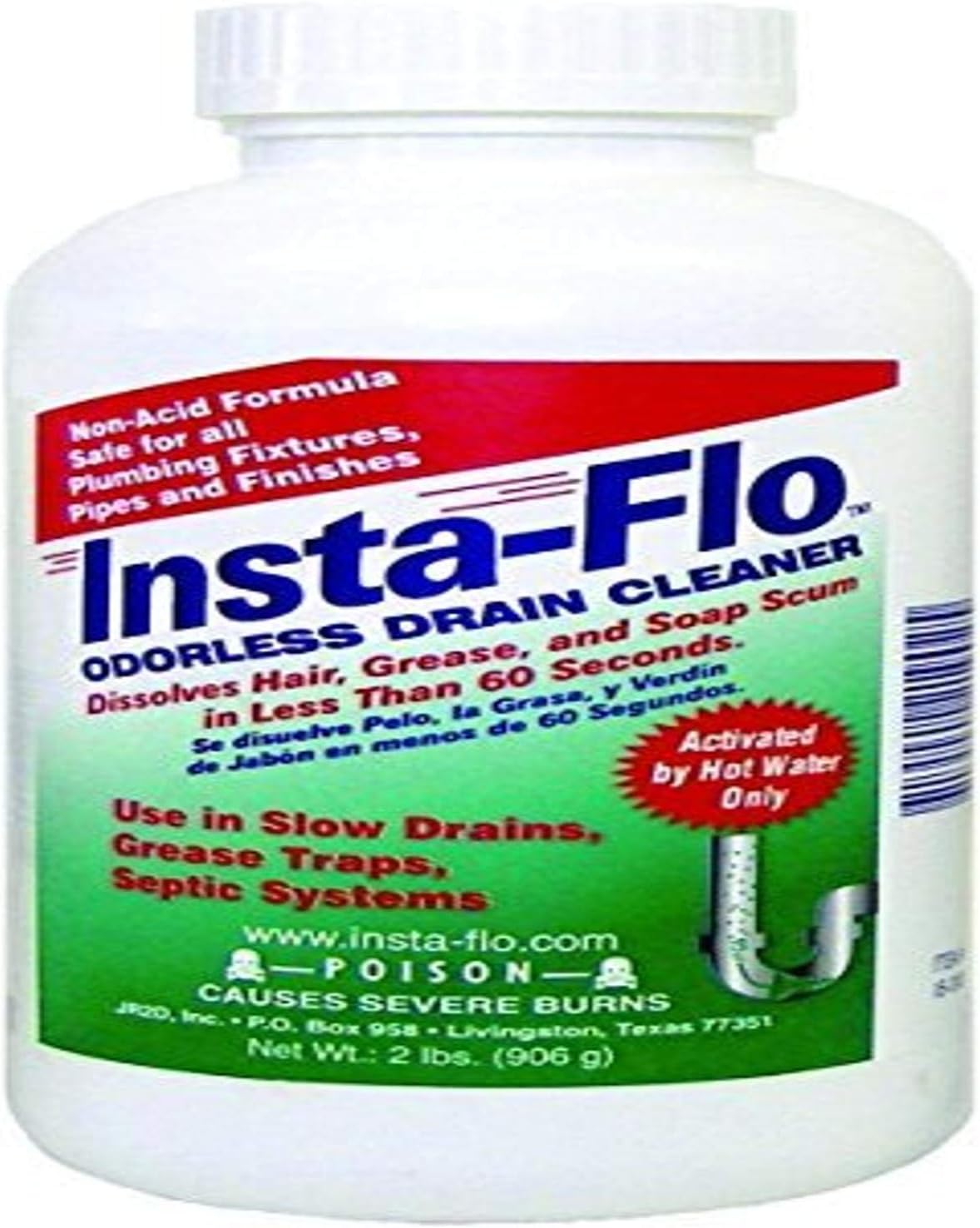 THRIFT MARKETING IS200 2LB Insta Drain Cleaner, 1 Health