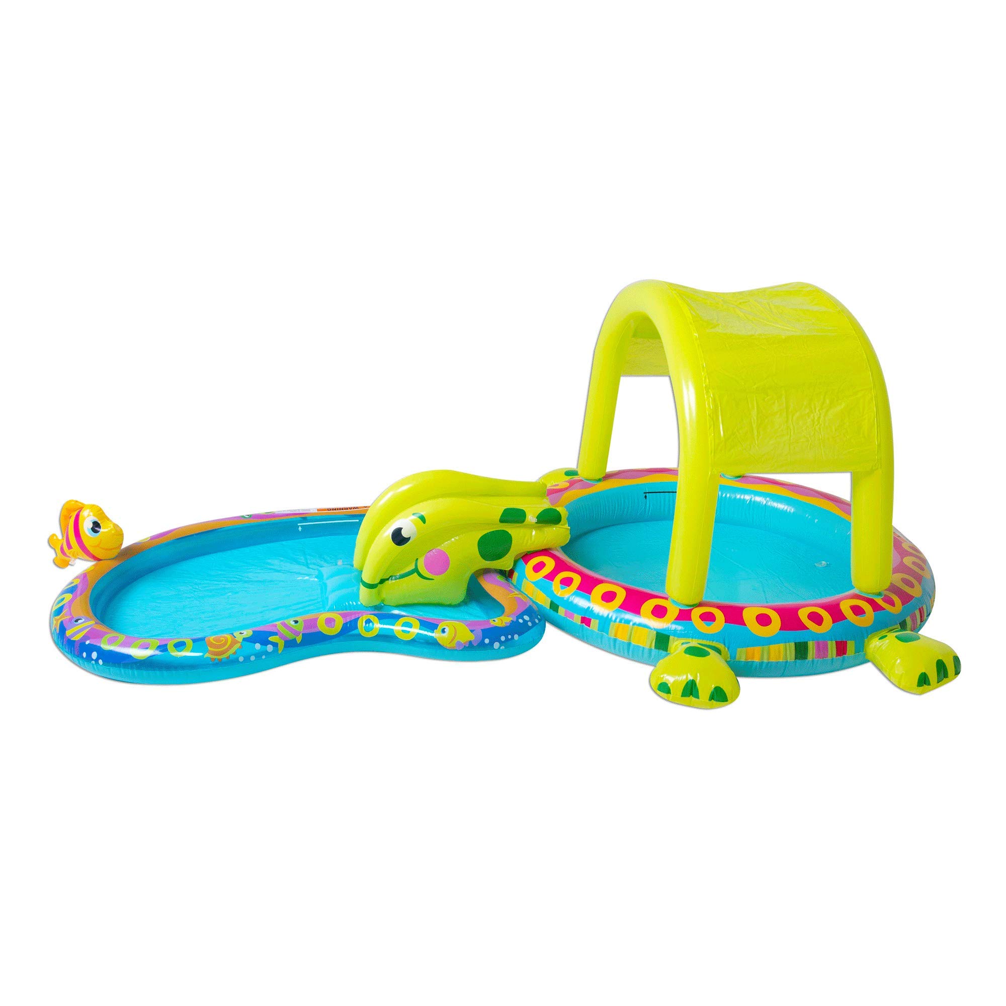 shade n slide turtle splash pool