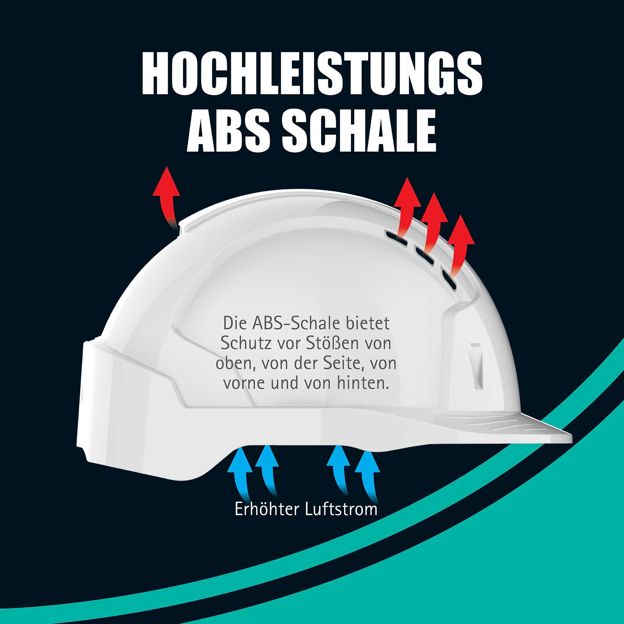 JSP EVOLITE CR2 Schutzhelm Bauhelm, Drehverschluss, Reflektierend, Weiß | JSPs leichtester Schutzhelm mit CR2-Reflextechnologie, 6-Punkt-Textilaufhängung und Drehverschluss. EN 397-zertifiziert.