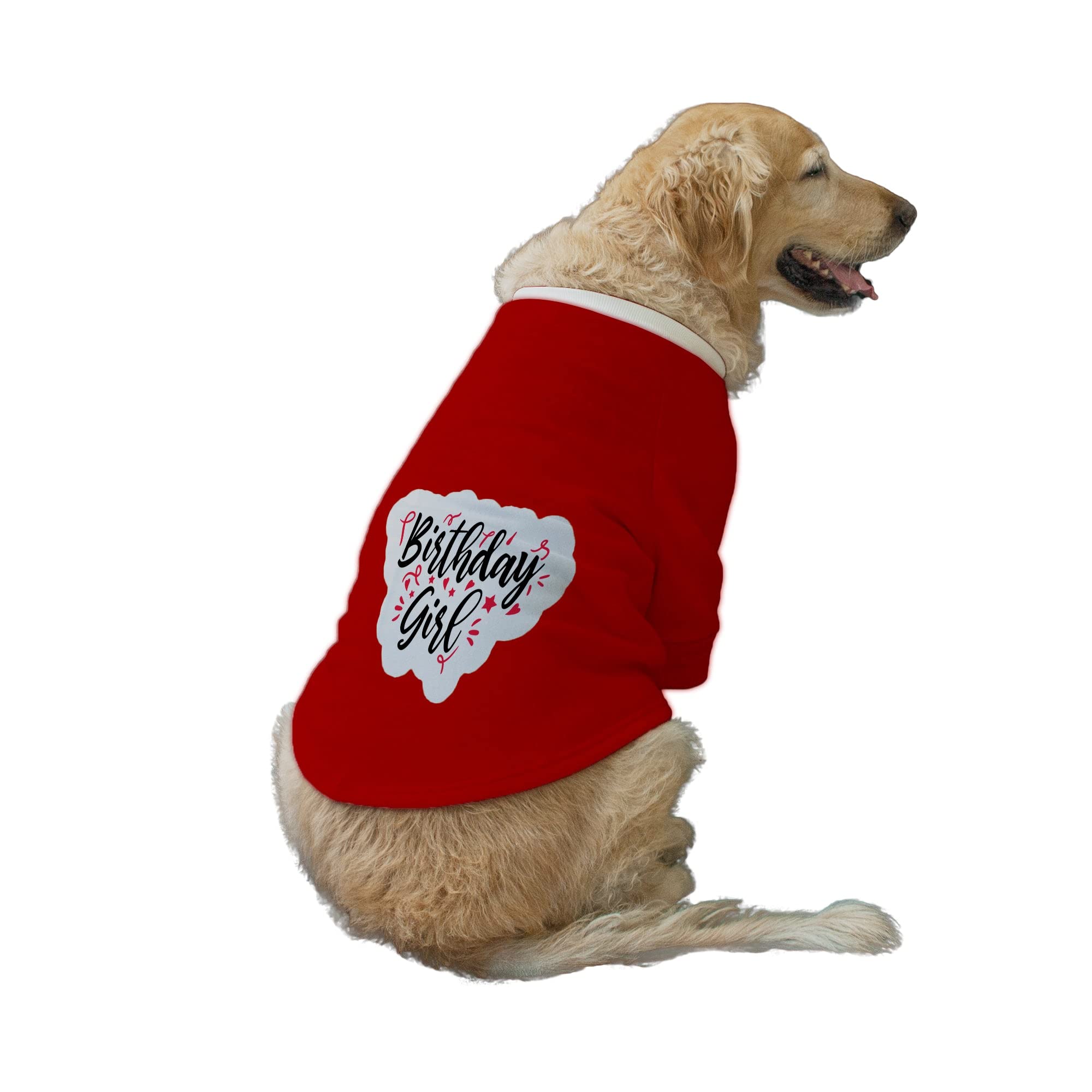 Ruse Birthday Girl Printed Round Neck Full Sleeves Technical Dog Jacket/Coat for Dog Clothes Winter Apparel Gift for Dogs/Red/S (B09Q8MVYTF) Amazon Price History, Amazon Price Tracker