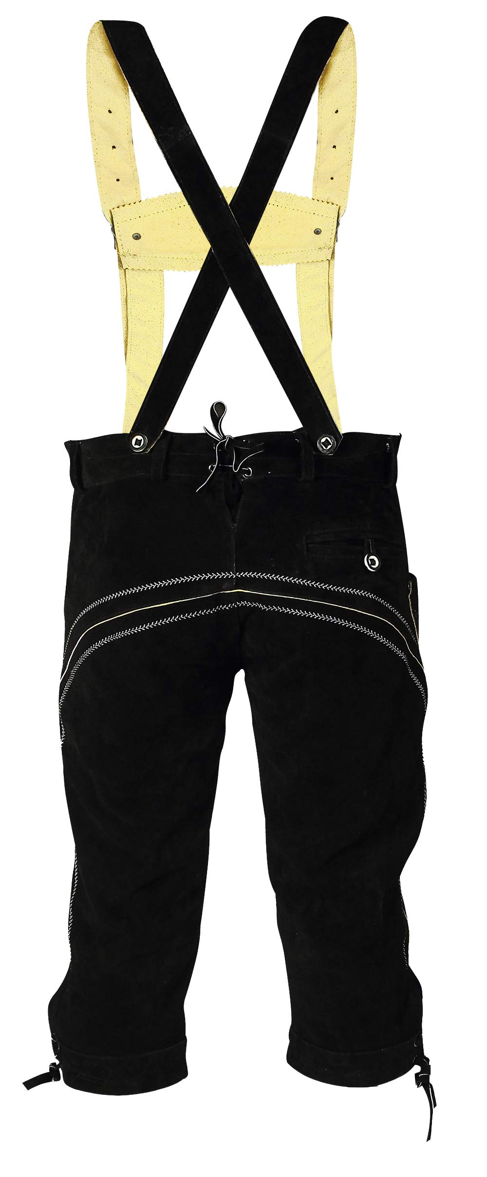 ALL THE GOOD Herren Trachten Set Lederhose mit Trägern + Trachten Hemd Bayerische Oktoberfest (Hose + Hemd) SLB02