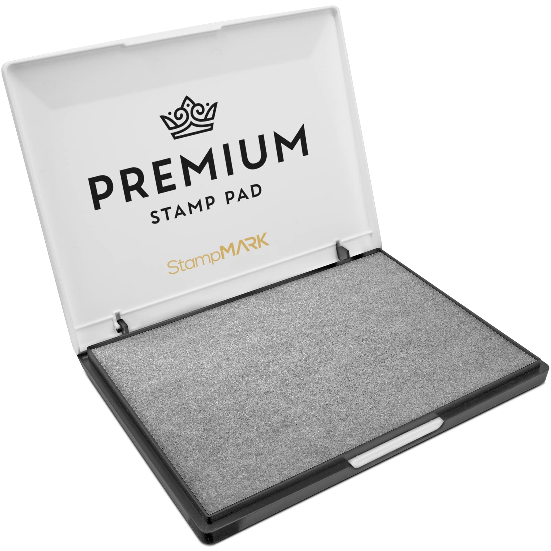 StampMark Almohadilla para sellos tamaño extra grande, color gris, elige entre 15 colores de tinta