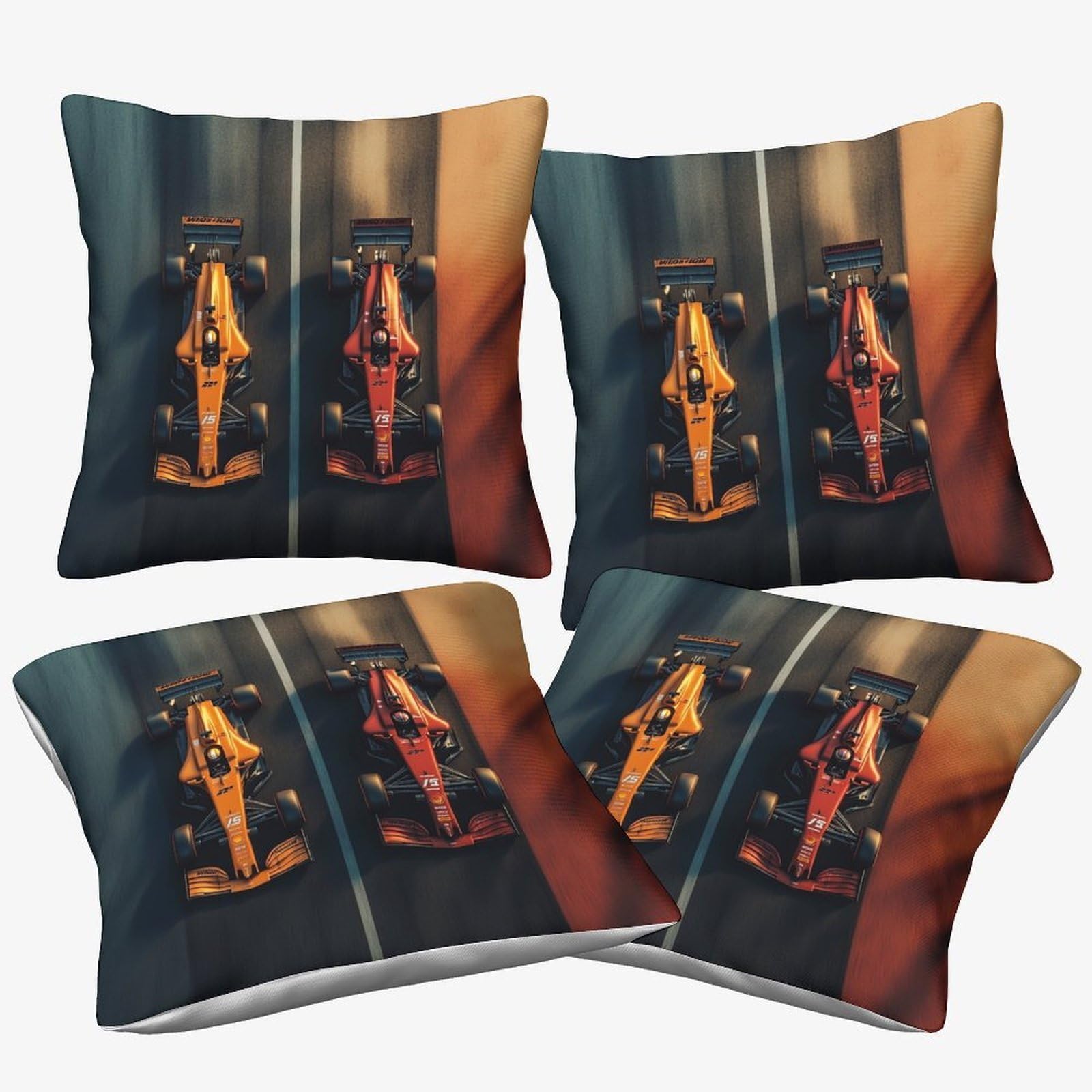 3U6c4m9k Formulaa Racing-10 Formulaa Racing Cushion Covers 45X45cm, 4 Pcs Square Throw Pillow Case Racing Car Accent Pillow For Outdoor Patio Garden Blench Living Room Sofa Farmhouse Decor