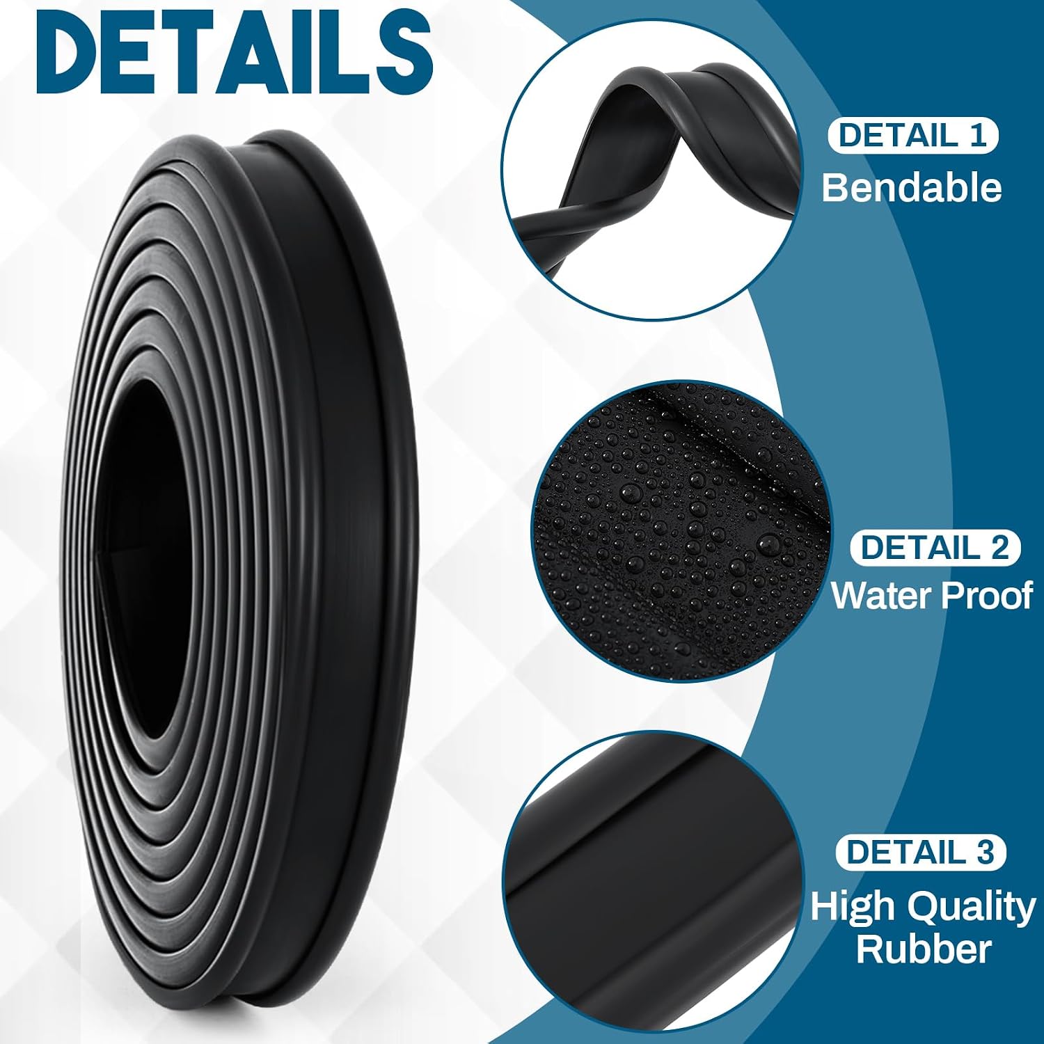 2 Inch Fuel Tank Strap Isolator 6 Feet Length Gas Tank Seal Strap Insulator Rubber for Most Semi Trucks