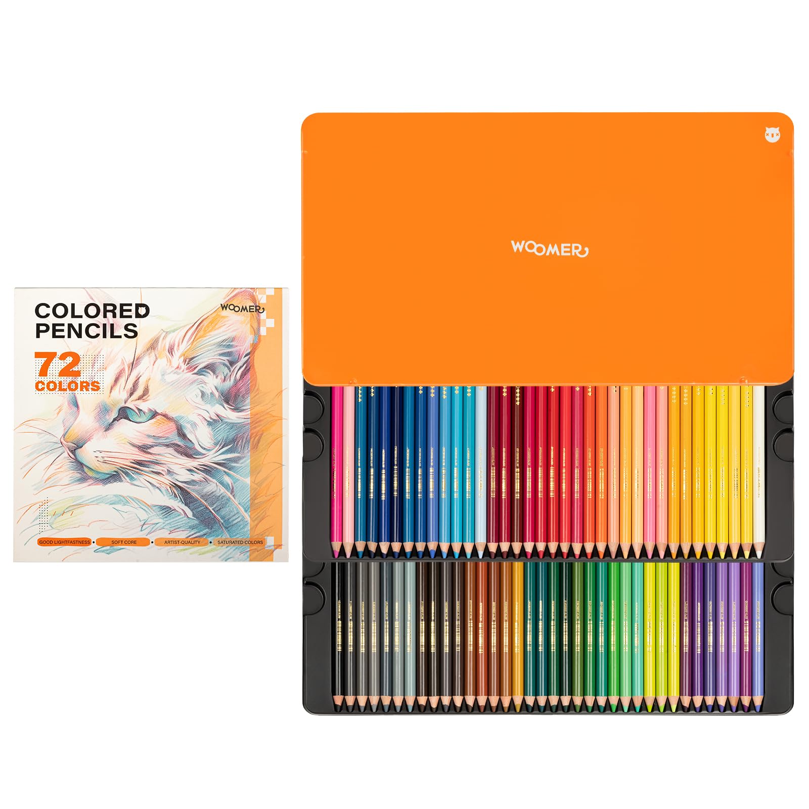Amazon | Woomer 色鉛筆 塗り絵やスケッチ用 3.8mm アーティストソフト