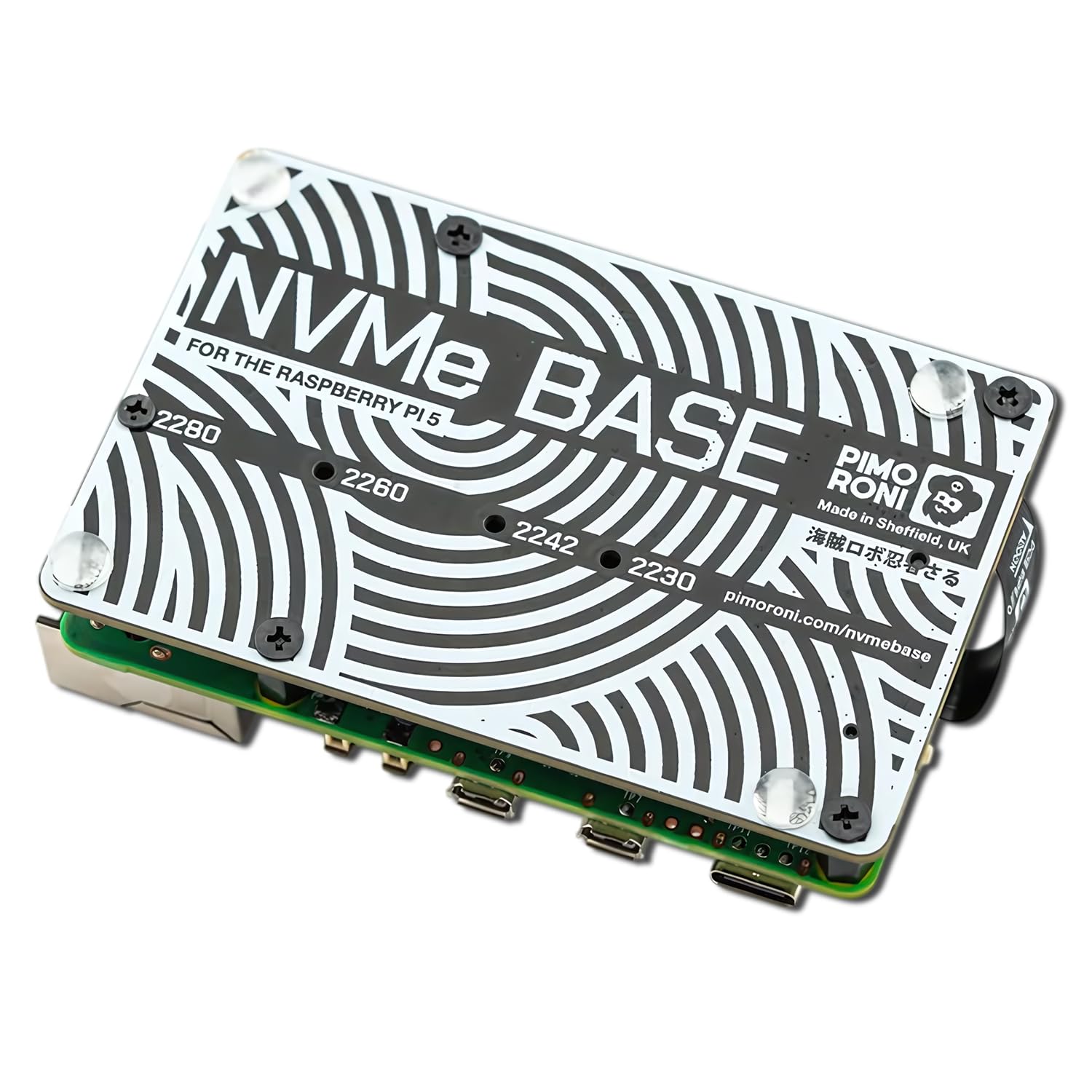 NVMe Base for Raspberry Pi 5 M.2 HAT PCIe Extension Board (M.2 2230 to 2280 Supported) (0TB (M.2))