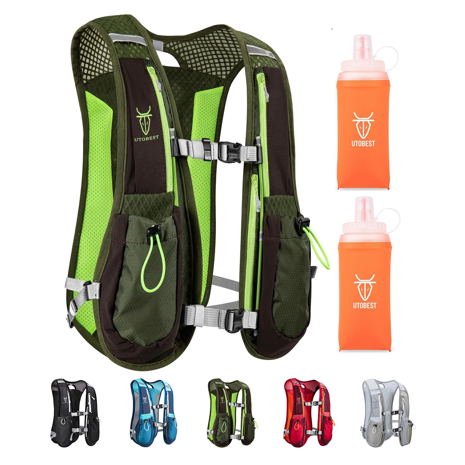 UTOBEST Running Backpacks Lightweight Hydration Pack Functional Running Vest 5L — view 10