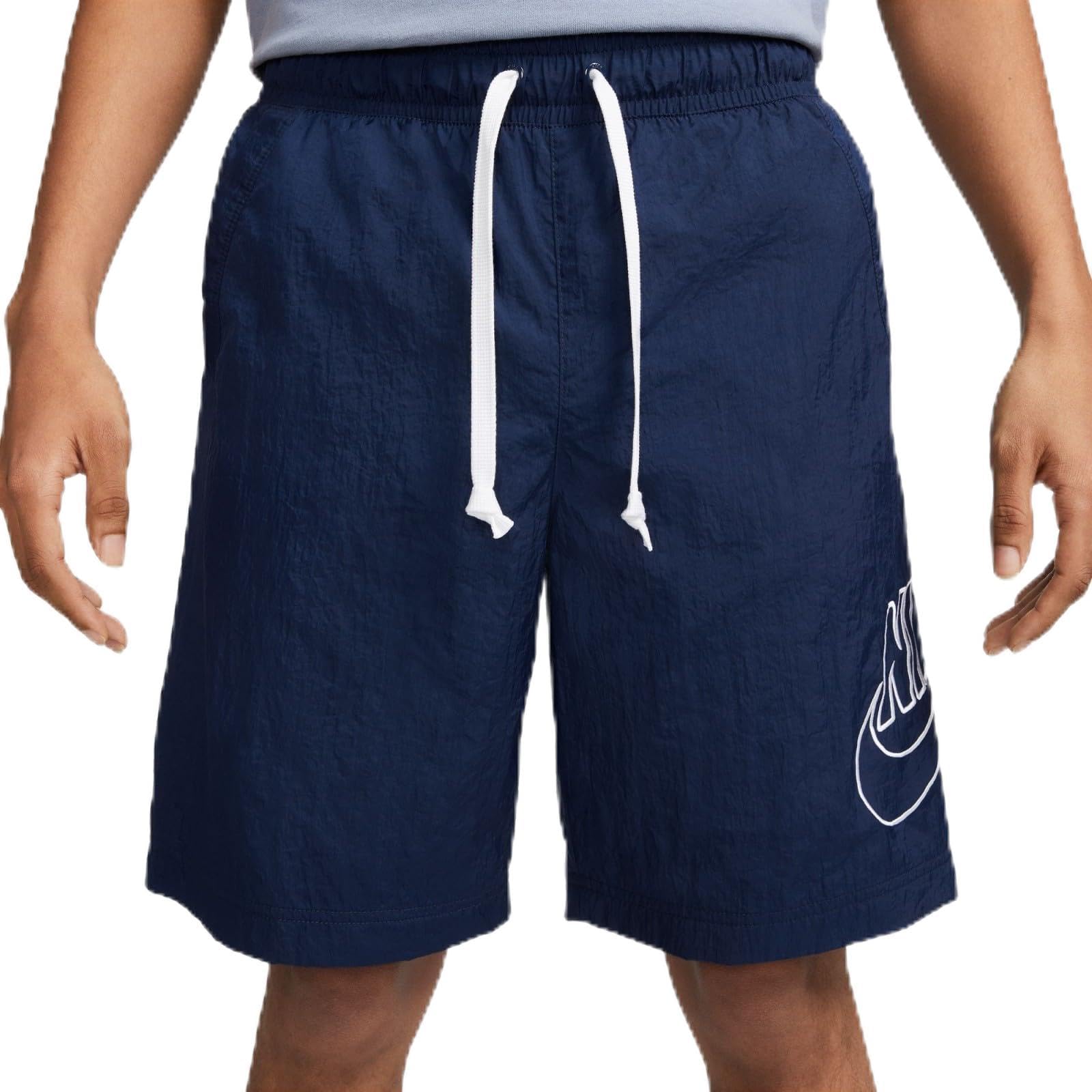 NIKE DB3810-410 M NK Club Alumni HBR WVN Short Shorts Men's Midnight Navy/White Size M