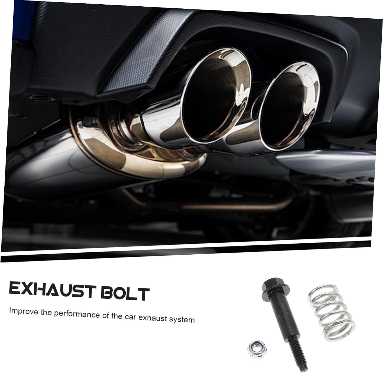 Alipis Exhaust Spring and Bolt Kit Compatible for Car Exhaust Barrel Bolt Flange