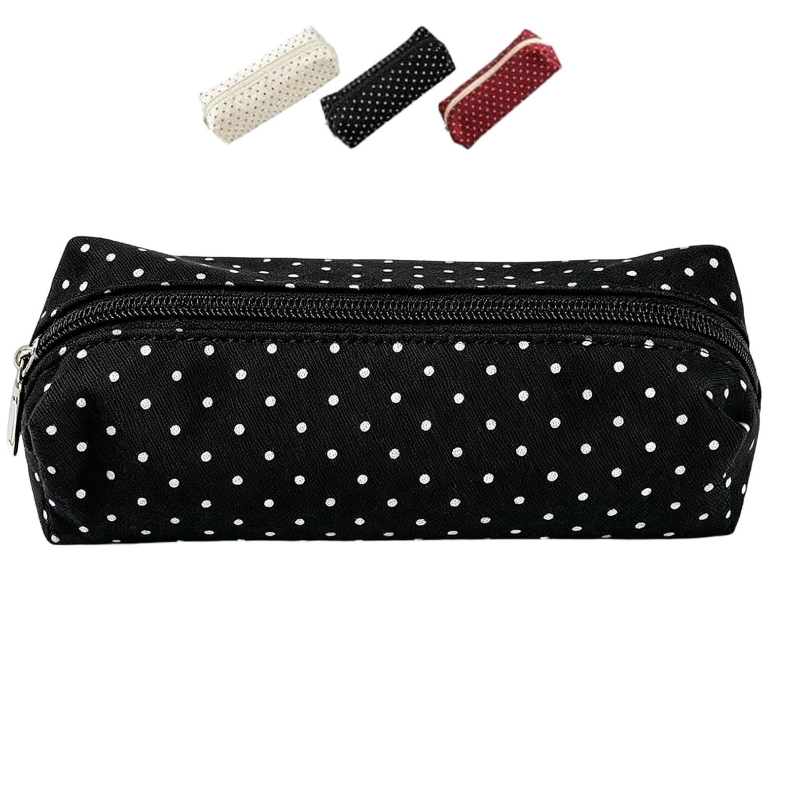 Chictrend 2027 Upgraded Y2K Cute Polka Dot Pencil Case，Black