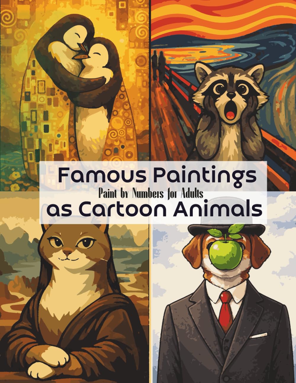 Famous Paintings as Cartoon Animals – Paint by Numbers for Adults: A Playful Animal Twist on the World’s Most Famous Paintings