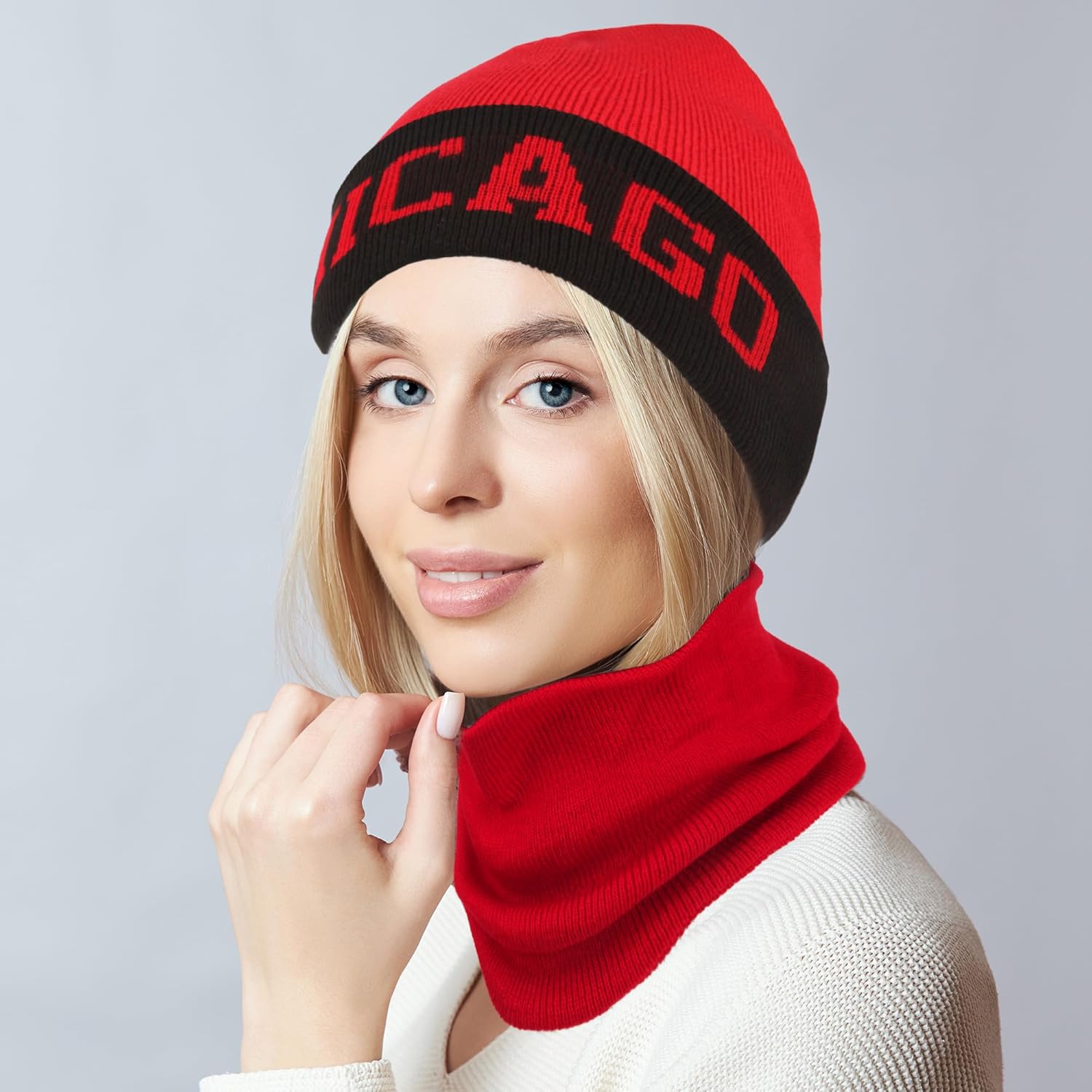 Winter Hat and Neck Gaiter Set for Men & Women Warm Beanie and Neck Warmer Combo Ideal for Winter Gift - Image 4