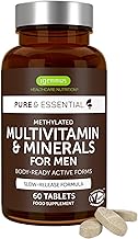 Igennus Methylated Men's Multivitamin, 21 Actives, Clean Label, All Day Nutrient Delivery, Expertly Formulated For Male Wellness, Energy & Heart Health, 60 Easy-to-Swallow Vegan Tablets, Non-GMO,Halal
